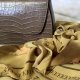 100 % Silk scarf 52 x 162 szal jedwabny ciekawy wzór i złożenie barw