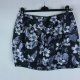 Zara spódnica mini ekoskóra kwiaty / L