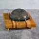 Zielona lampa dekoracyjna Wood & Glass