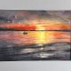 Zachód słońca w lagunie. Original Akwarela A4