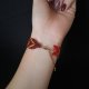 Czerwono-Złota Bransoletka z Koralików "Red Chevron"