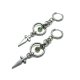 Kolczyki Chainmaille "Zielony Sztylet" – Stal Chirurgiczna & Cyrkonia