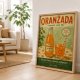 Oranżada - polskie lato PRL - plakat poster grafika do wydruku w stylu Vintage