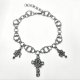 Choker Chainmaille z Krzyżem Rękodzieło Gothic Fantasy Krzyż