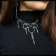 Choker Chainmaille z Kolcami i Kręgami Stal Chirurgiczna Gotycki Naszyjnik Dark Fantasy