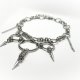 Choker Chainmaille z Kolcami i Kręgami Stal Chirurgiczna Gotycki Naszyjnik Dark Fantasy