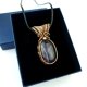 Wisior z ametystem wire wrapping