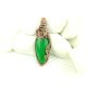 Wisiorek z zielonym jadeitem wire wrapping