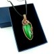 Wisiorek z zielonym jadeitem wire wrapping