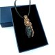 Wisiorek z turmalinem wire wrapping