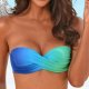 LASCANA - GÓRA OD BIKINI 38B - turkus lazur ombre