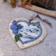 Rustykalna zawieszka serce Lawendowa Toskania – rękodzieło decoupage