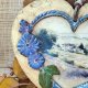 Rustykalna zawieszka serce Lawendowa Toskania – rękodzieło decoupage