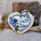 Rustykalna zawieszka serce Lawendowa Toskania – rękodzieło decoupage