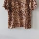 Vintage 90s koszula z krótkim rękawem  animal print 42 wiskoza 100%