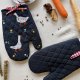 Rękawice kuchenne handmade – haftowane gęsi | akcesoria kuchenne | prezent do kuchni