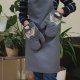 Zestaw kuchenny handmade – fartuch + rękawice z haftem owcy | prezent do kuchni