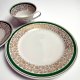 Trio Zestaw Śniadaniowy Weimar Vintage NRD Złocony motyw floralny Filiżanka Retro lata 60/70