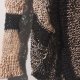 Artystyczny sweter handmade z lnem