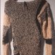 Artystyczny sweter handmade z lnem