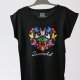 T-shirt damski - Zwierzolub - pieski kotki - wzór folkowy - L