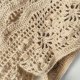 Ciepła apaszka handmade Daisy Chain różowy beż chusta z merino
