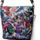 Kolorowa Torebka Skóra Leather Listonoszka Crossbody Motyle Kwiaty