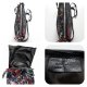Kolorowa Torebka Skóra Leather Listonoszka Crossbody Motyle Kwiaty