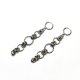 Długie Kolczyki Chainmaille z Kółkami Stal Chirurgiczna Gothic Fantasy