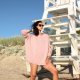 SWETER OVERSIZE PUDROWY RÓŻ