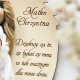 Podziękowanie dla chrzestnej matki - aniołek z dedykacją