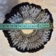 Szydełkowa gumka scrunchie – Srebrzysta szarość i czerń (Handmade)