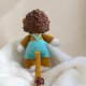 Szydełkowy Lew Amigurumi w ogrodniczkach | Maskotka Handmade Pluszowa