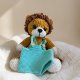 Szydełkowy Lew Amigurumi w ogrodniczkach | Maskotka Handmade Pluszowa