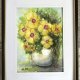 Żółte kwiaty Original Akwarela A4