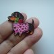 METALOWA EMALIOWANA PIN PRZYPINKA PIES JAMNIK