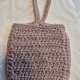 Szydełkowa mini torebka w stylu boho / Etui z motywem Granny Square – krem i ciepły brąz