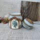 Rustykalny słoik decoupage Błękitna Łąka