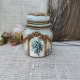 Rustykalny słoik decoupage Błękitna Łąka