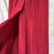 100 % SILK długa jedwabna spódnica w przepięknej czerwieni praktyczny ściągacz na górze