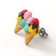 Kolorowe kolczyki lody w rożku