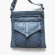 Włoska Niebieska Torebka Listonoska Skórzana Skóra Crossbody Bag Leather