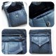 Włoska Niebieska Torebka Listonoska Skórzana Skóra Crossbody Bag Leather