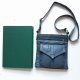Włoska Niebieska Torebka Listonoska Skórzana Skóra Crossbody Bag Leather