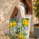 Pikowana duża torba shopper Cytryny