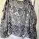 Nietoperz mgiełka made in Italy SILK i viskoza elegancki granat