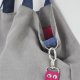 Torba hobo XXL - szarość, kobalt, fuksja (na zamek)