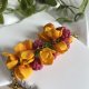 Bransoletka Owocowa. Malina i tulipany. Handmade