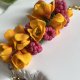 Bransoletka Owocowa. Malina i tulipany. Handmade