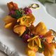 Bransoletka Owocowa. Malina i tulipany. Handmade